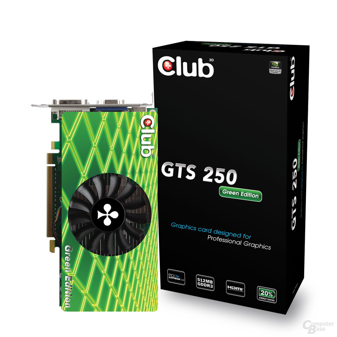 Club3D GeForce GTS 250 Green Edition