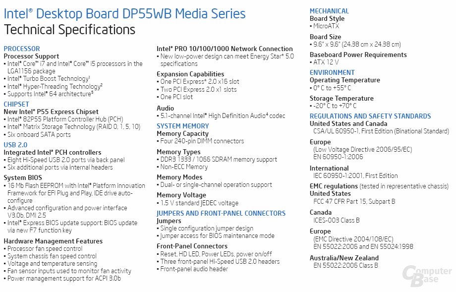 Intel DP55WB (Whitesburg)