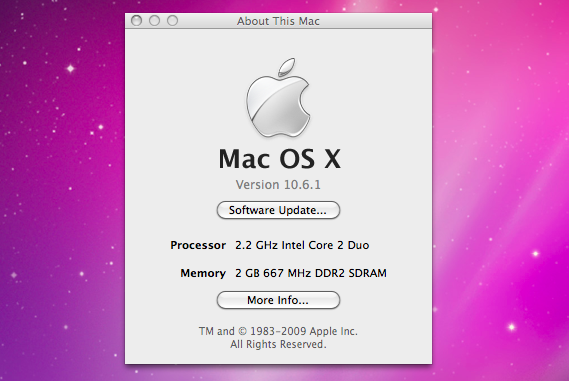 Mac OS X 10.6.1