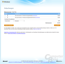 Win 7 Professional x64 Upgrade + DVD im Warenkorb (ohne MwSt.)