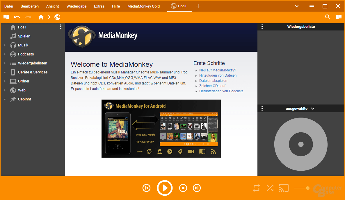 MediaMonkey – Oberfläche