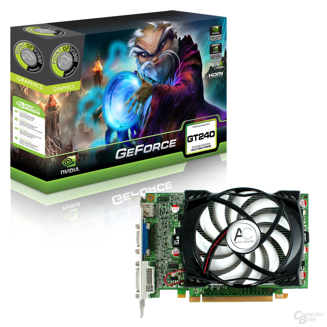 Point of View GeForce GT 240mit GDDR3