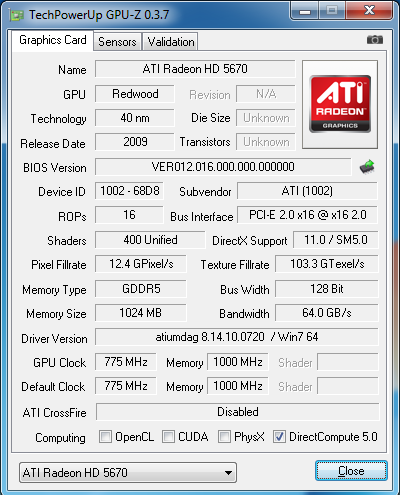 ATi Radeon HD 5670