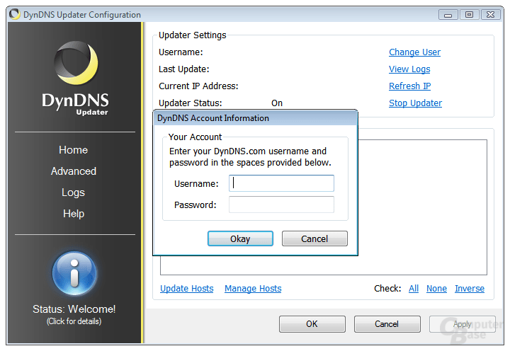 please configure dyn updater
