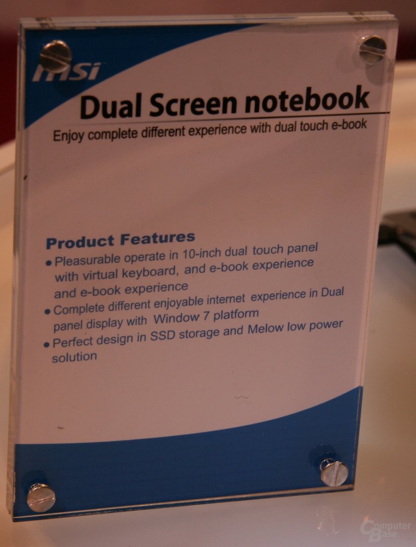 MSI-Notebooks mit zwei Bildschirmen