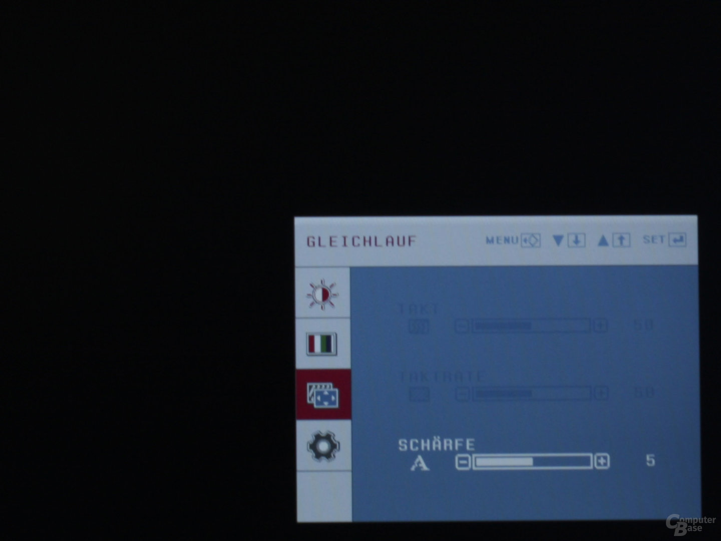 Onscreen-Display des LG W2220P