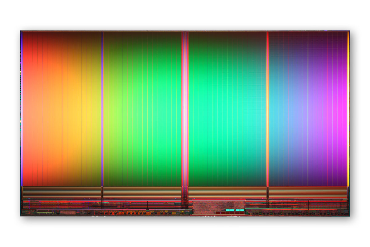 25 nm IMFT 2-Bit MLC NAND Flash, 8 GB, 167 mm²