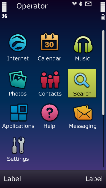 Symbian^3 – Menü