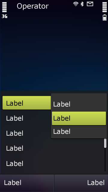 Symbian^3 – Optionen