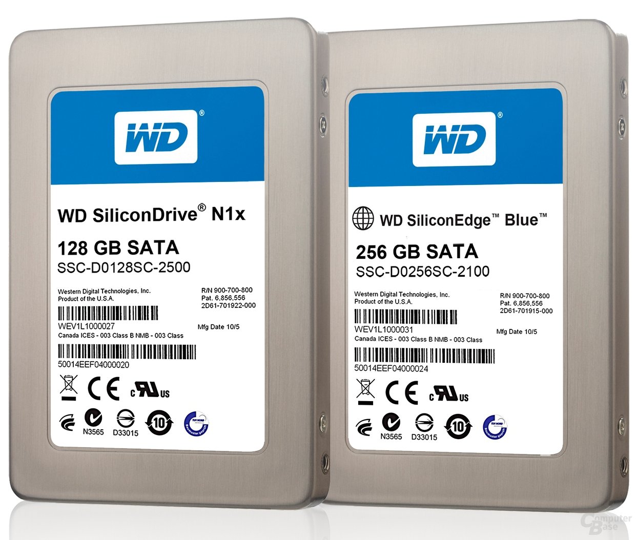 Western Digital SiliconEdge Blue 256 GB und SiliconDrive N1x 128 GB