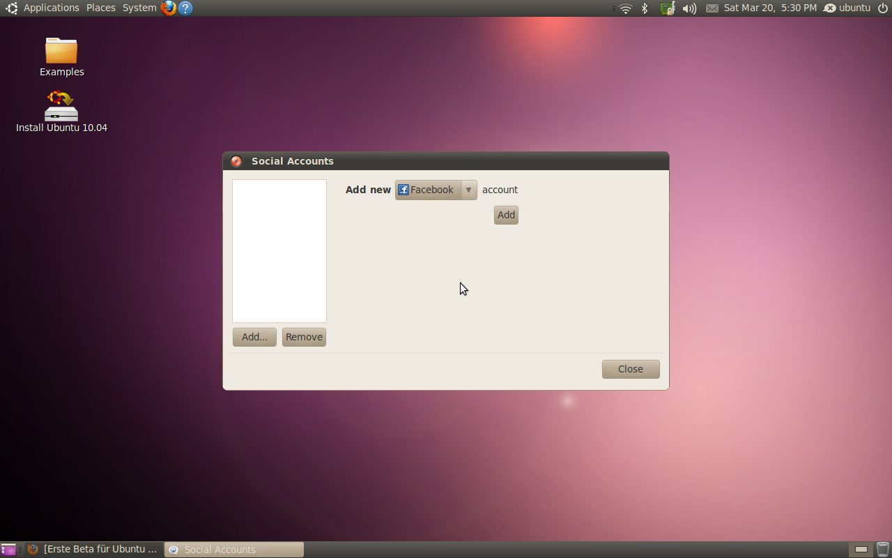 Ubuntu 10.04 „Lucid Lynx“ (Gwibber)
