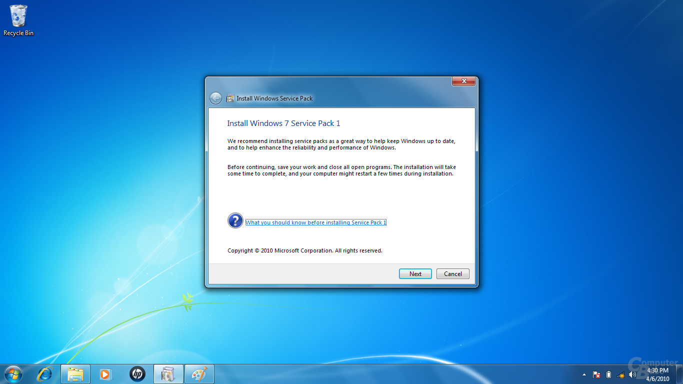 geleaktes Service Pack 1 für Windows 7