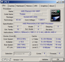 Phenom II X6 1090T undervoltet - Last auf einen Kern