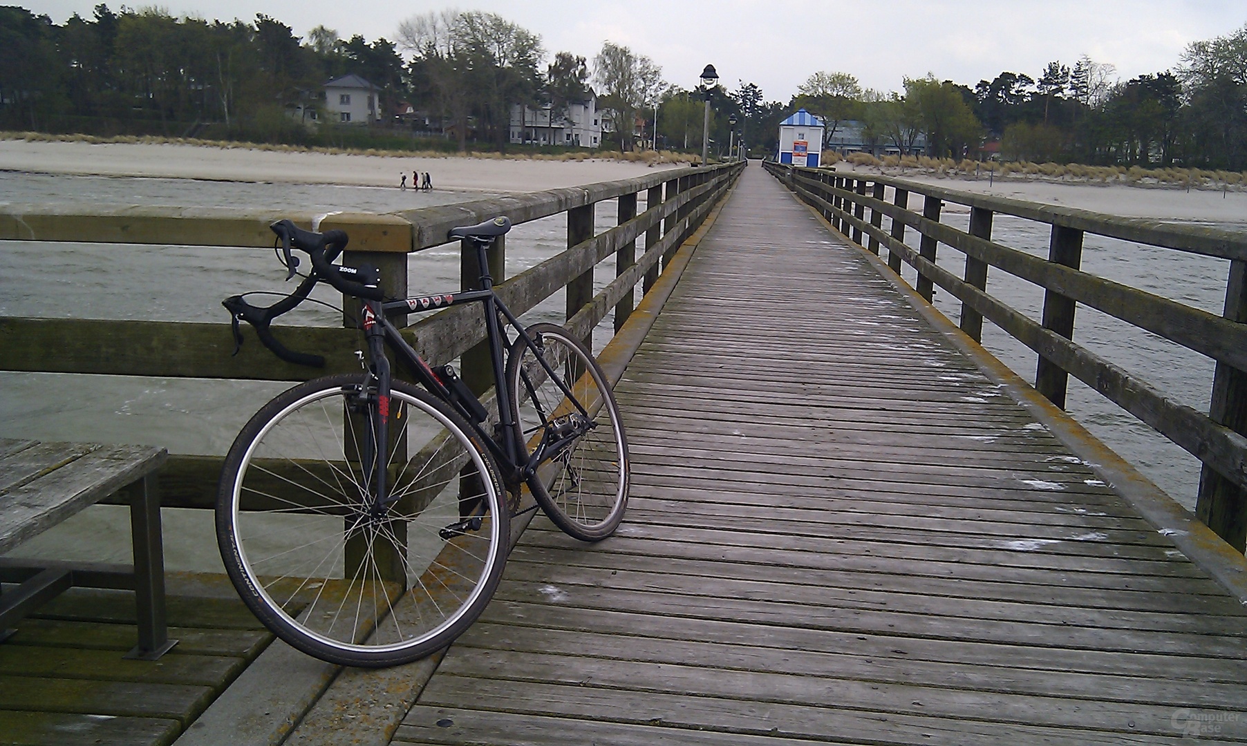 Fahrrad des Redakteurs auf Lubminer Seebrücke