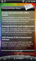 Desire-Homescreen (RSS-Newsfeed)
