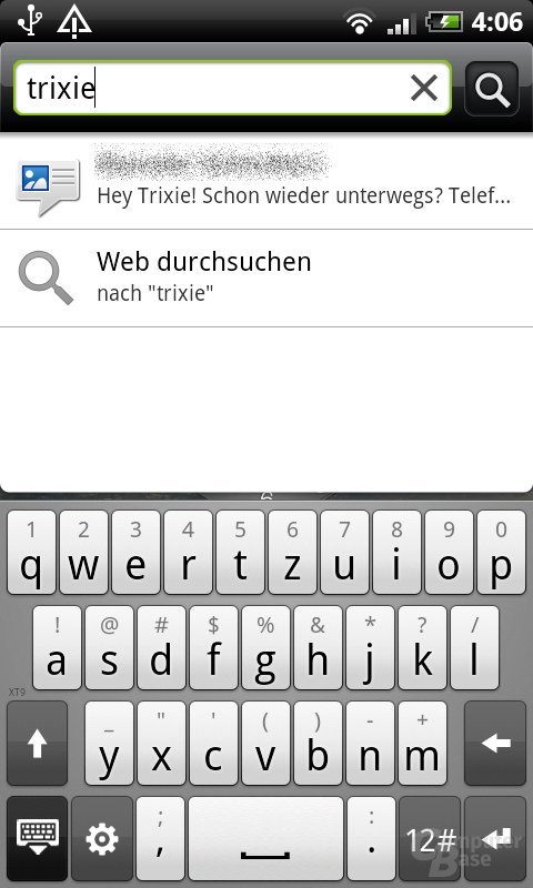 Suche nach SMS-Inhalten in Android 2.1