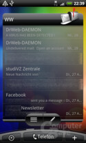 Desire-Homescreen (E-Mails)