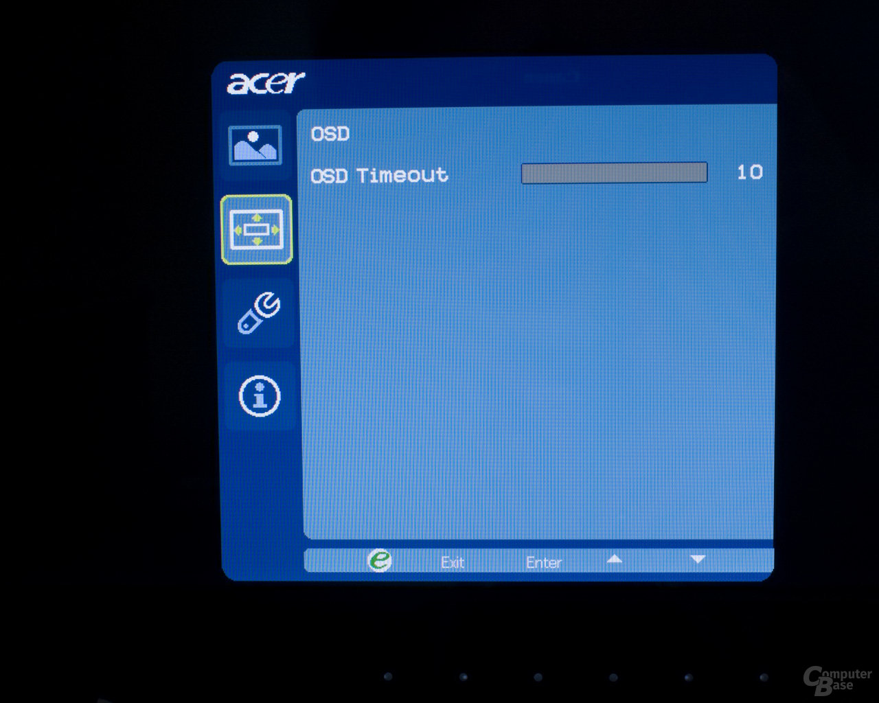 Onscreen Menü Acer D241H 4