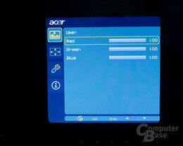 Onscreen Menü Acer D241H 7