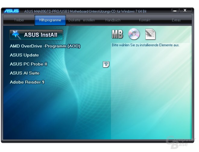 Asus M4A89GTD Pro/USB3 – Software