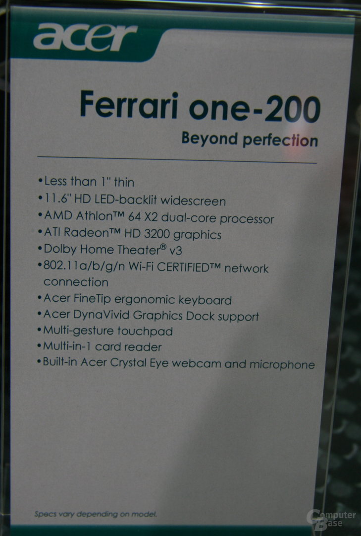 Acer Ferrari one