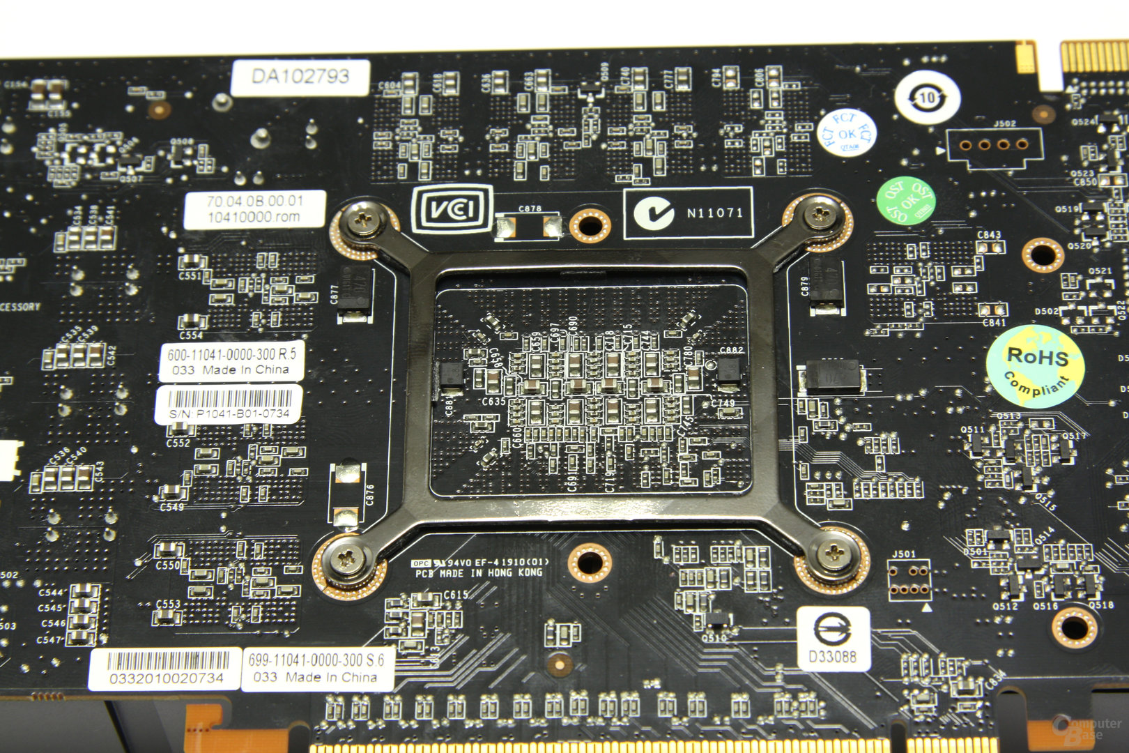 GeForce GTX 460 GPU-Rückseite