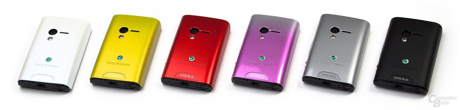 Xperia X10 mini: Farbvarianten der Rückseite