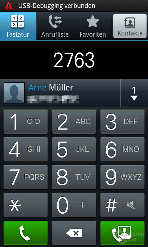 Samsung Galaxy S: Schnellwahl per Ziffernblock
