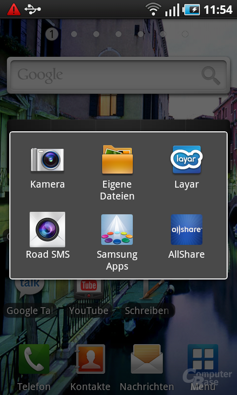 Samsung Galaxy S: Meistgenutzte Apps