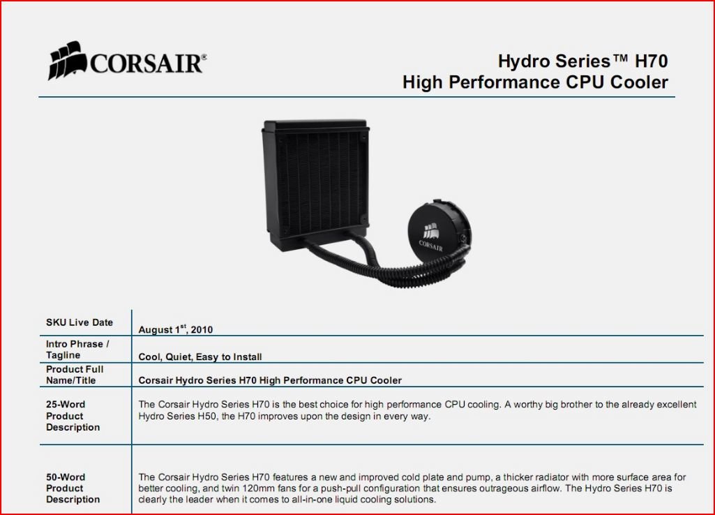 Flüssigkeits-CPU-Kühler Corsair H70