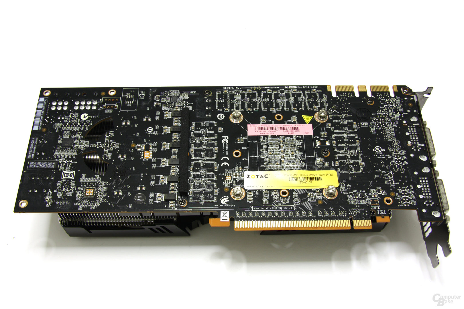 GeForce GTX 480 AMP! Rückseite