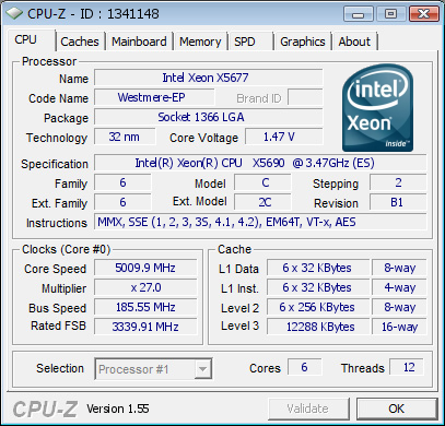 „Gulftown“-CPU mit 3,47 GHz übertaktet auf 5 GHz