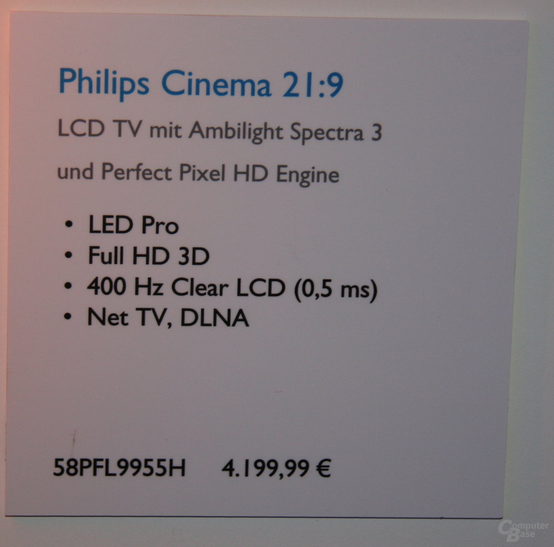 Philips' 21:9-TV mit 3D-Unterstützung