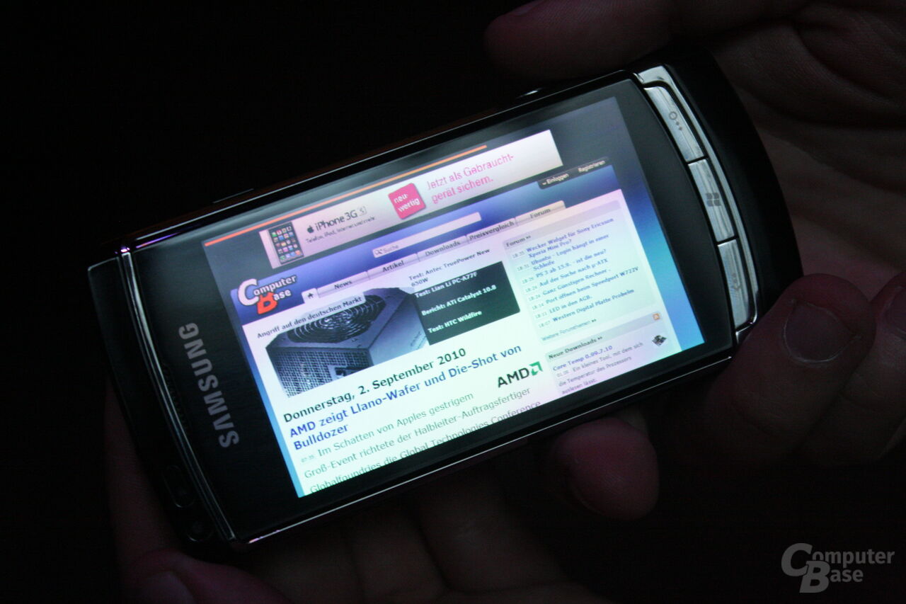 Windows Phone 7: CB im Browser (quer)