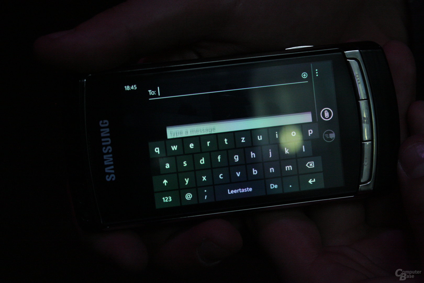 Windows Phone 7: Tastatur (SMS)