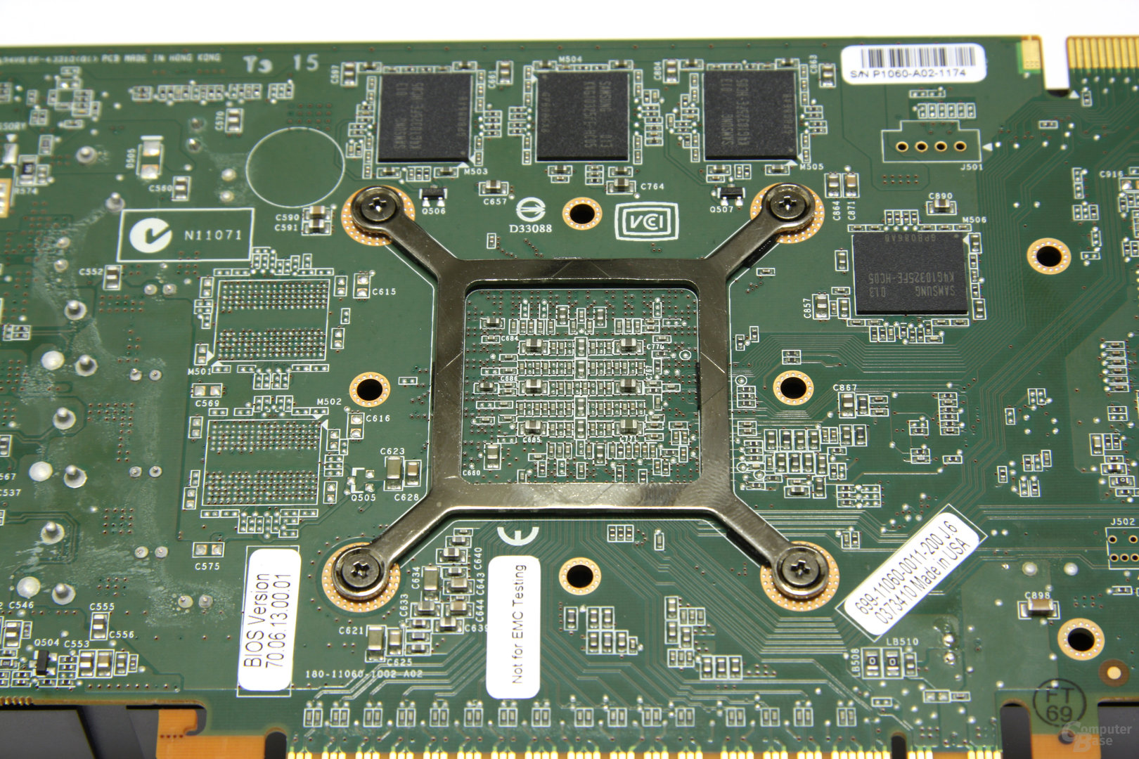 GeForce GTS 450 GPU-Rückseite