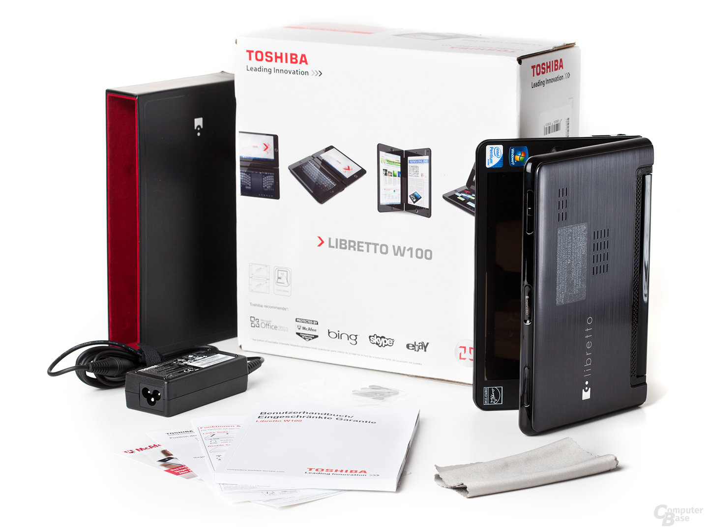 Lieferumfang des Toshiba Libretto W100