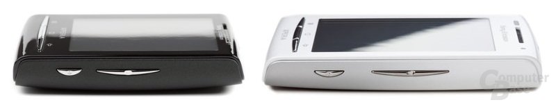 Xperia 10 mini (links) im Vergleich zum Xperia X8