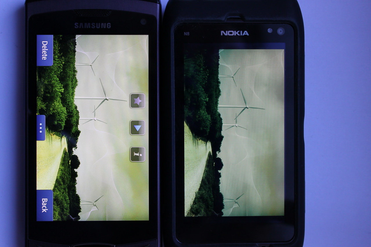 Samsung Wave II (Super Clear LCD) – Nokia N8 (AMOLED)