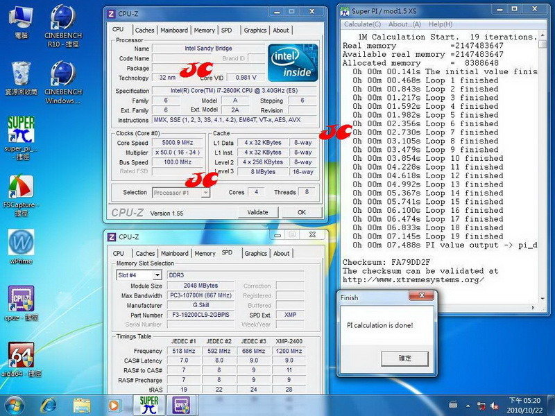 Intel Core i7-2600K bei 5 GHz
