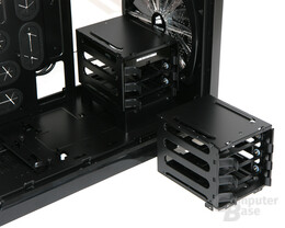 Corsair Graphite 600T – Demontierter Festplattenkäfig