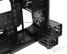 Corsair Graphite 600T – Demontierte Festplattenkäfige