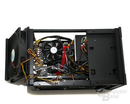 Silverstone SST-SG07B Sugo – Innenraum mit Nvidia 9800 GTX+