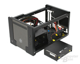 Silverstone SST-SG07B Sugo – demontierter Festplattenkäfig
