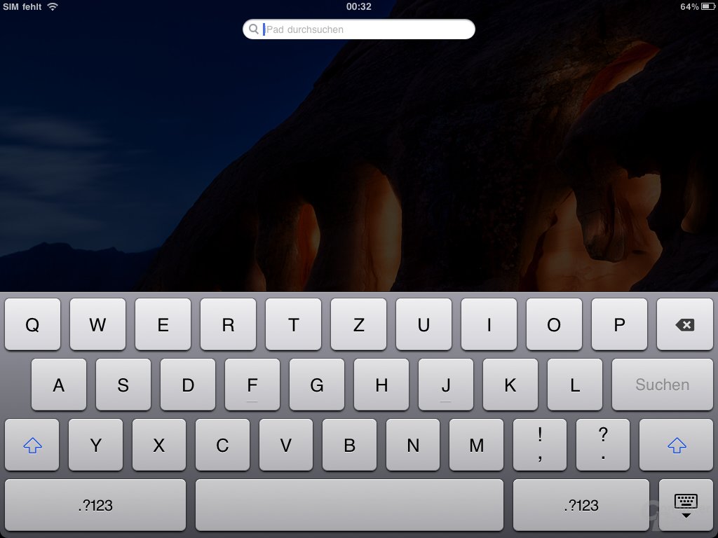 iPad: Bildschirmtastatur