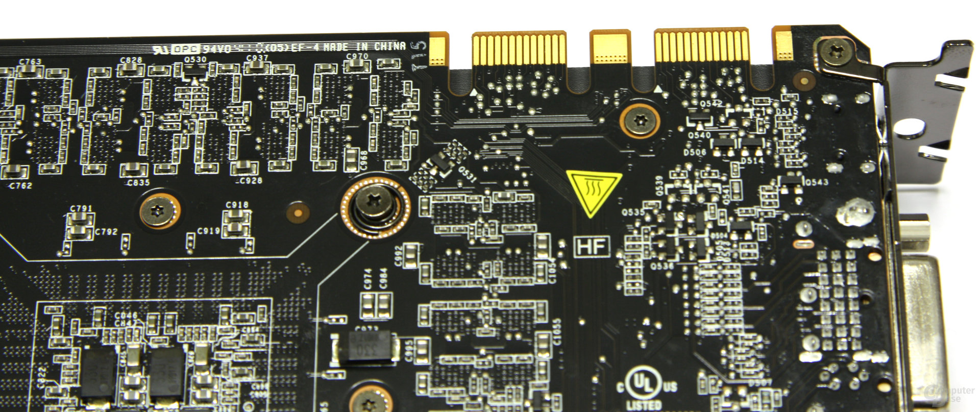GeForce GTX 580 Ultra Charged SLI-Anschlüsse