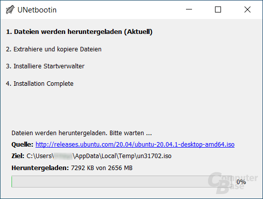 UNetbootin Windows – Downloading Files