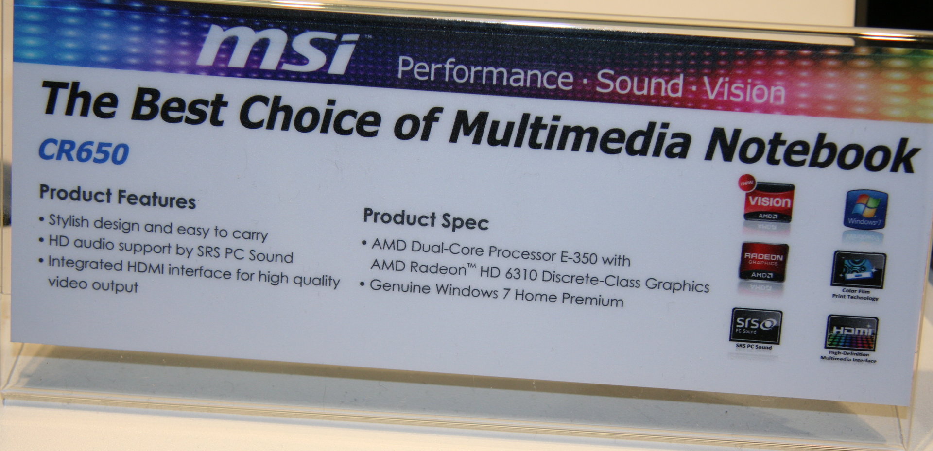 MSI-Geräte mit AMDs Fusion auf der CES 2011