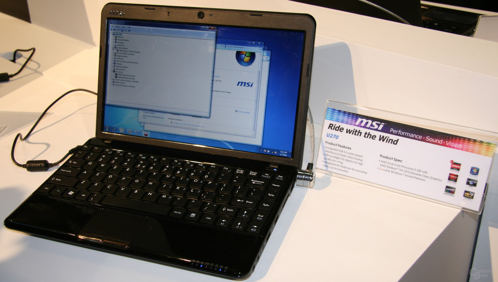 MSI-Geräte mit AMDs Fusion auf der CES 2011