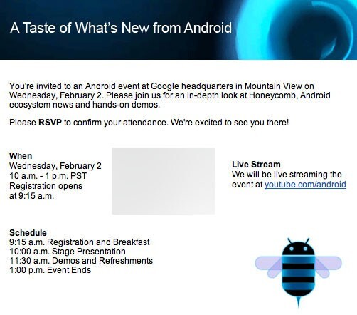 Einladung Android-Event 2. Februar 2011